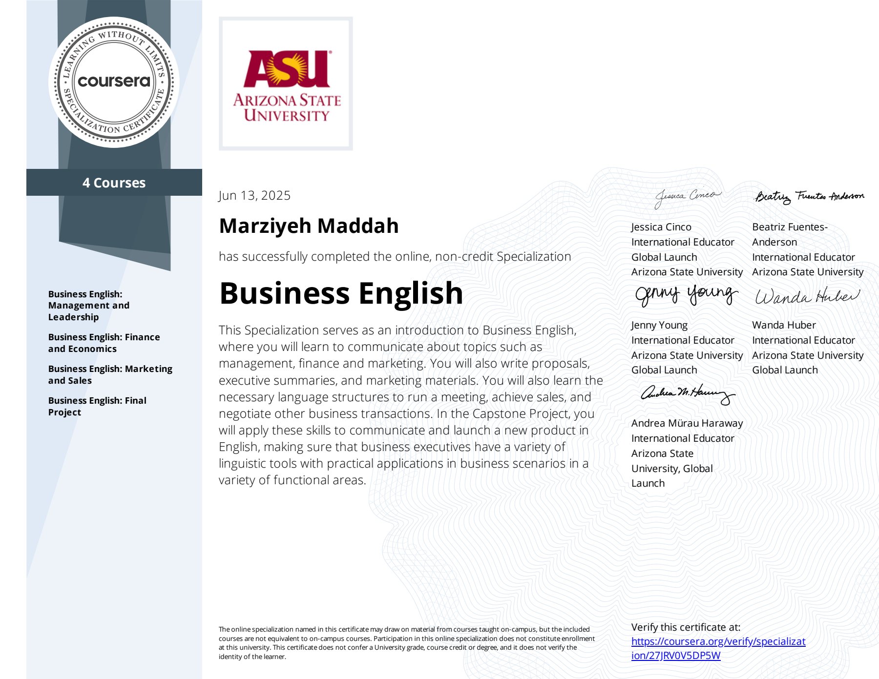Coursera 27JRV0V5DP5W