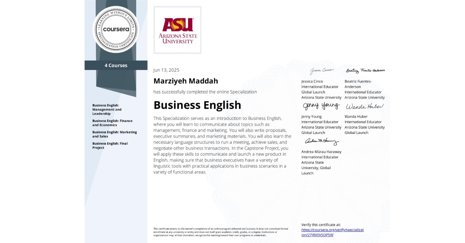 Business English Specialization